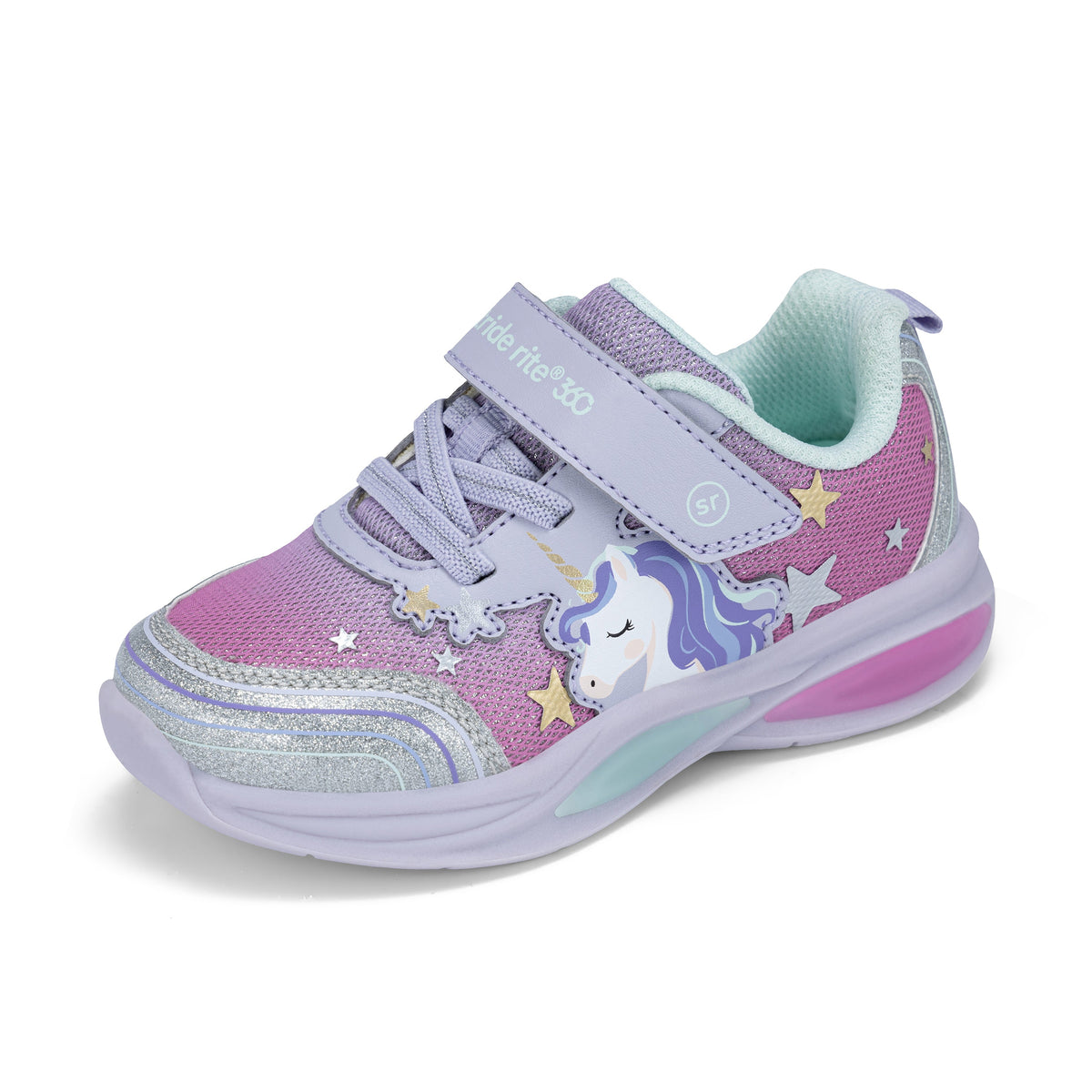 Stride Rite Luna Lighted Sneaker - Little Kid Lavendar