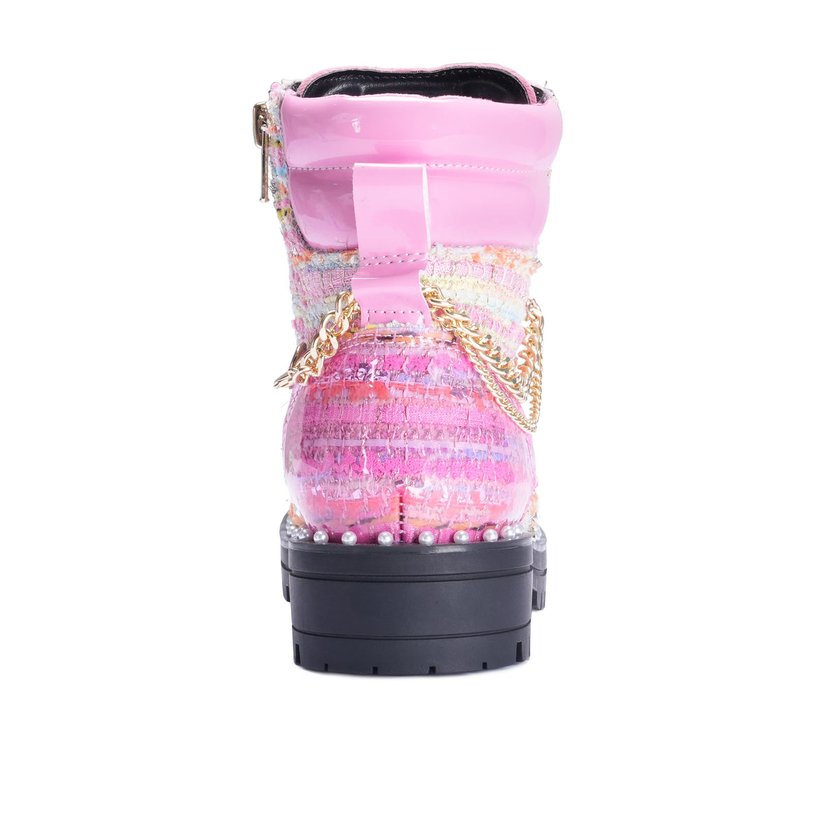 Stride Rite Mini Chelsea Combat Boot - Big Kids Pink Multi