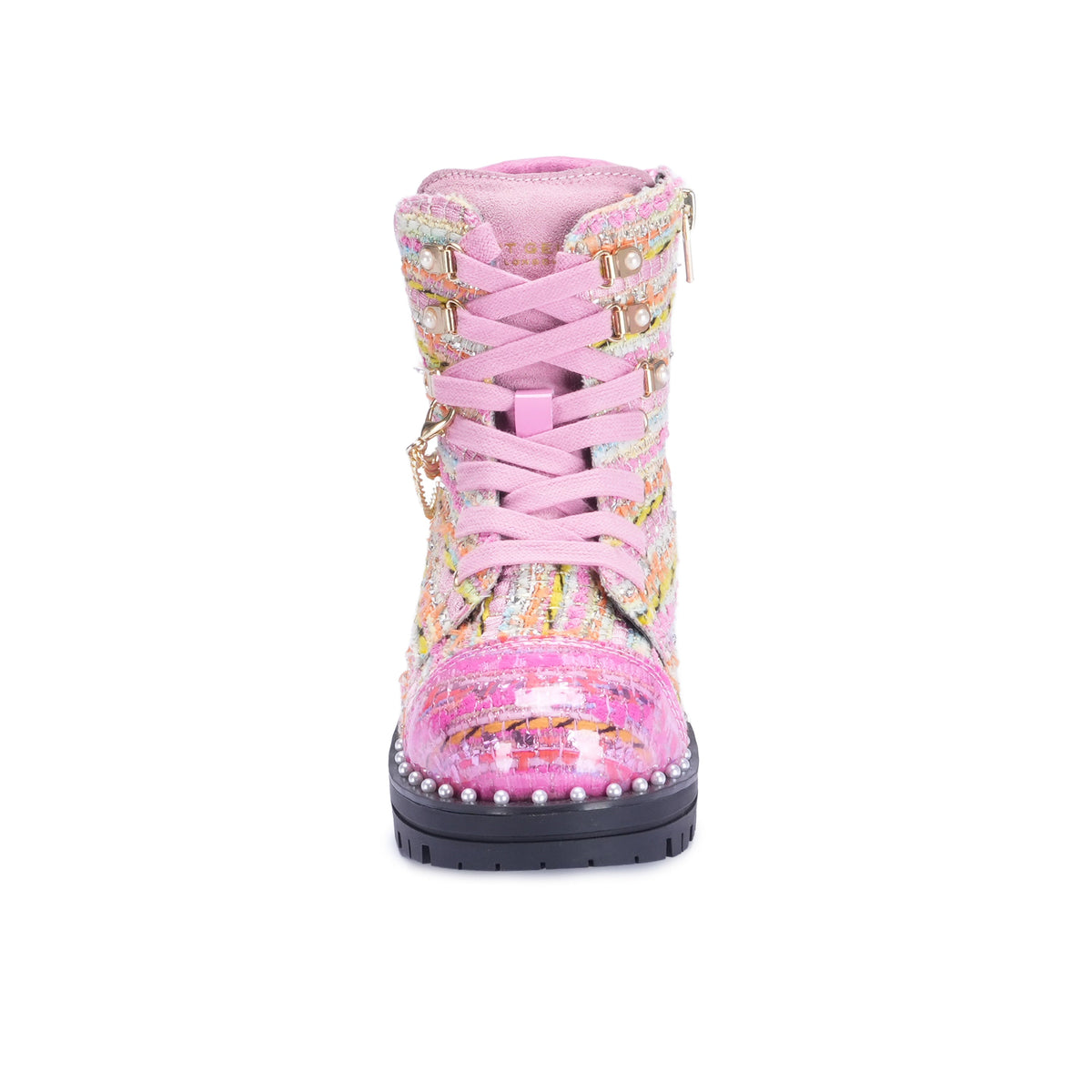Stride Rite Mini Chelsea Combat Boot - Big Kids Pink Multi