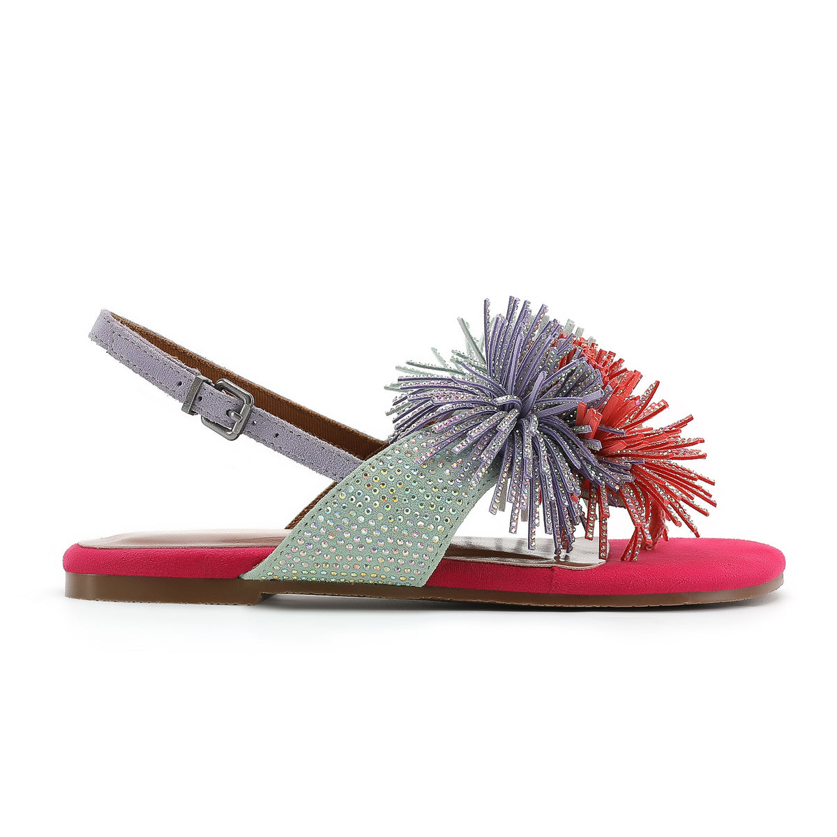 Stride Rite Mini Fringe Sandal - Big Kid Multi