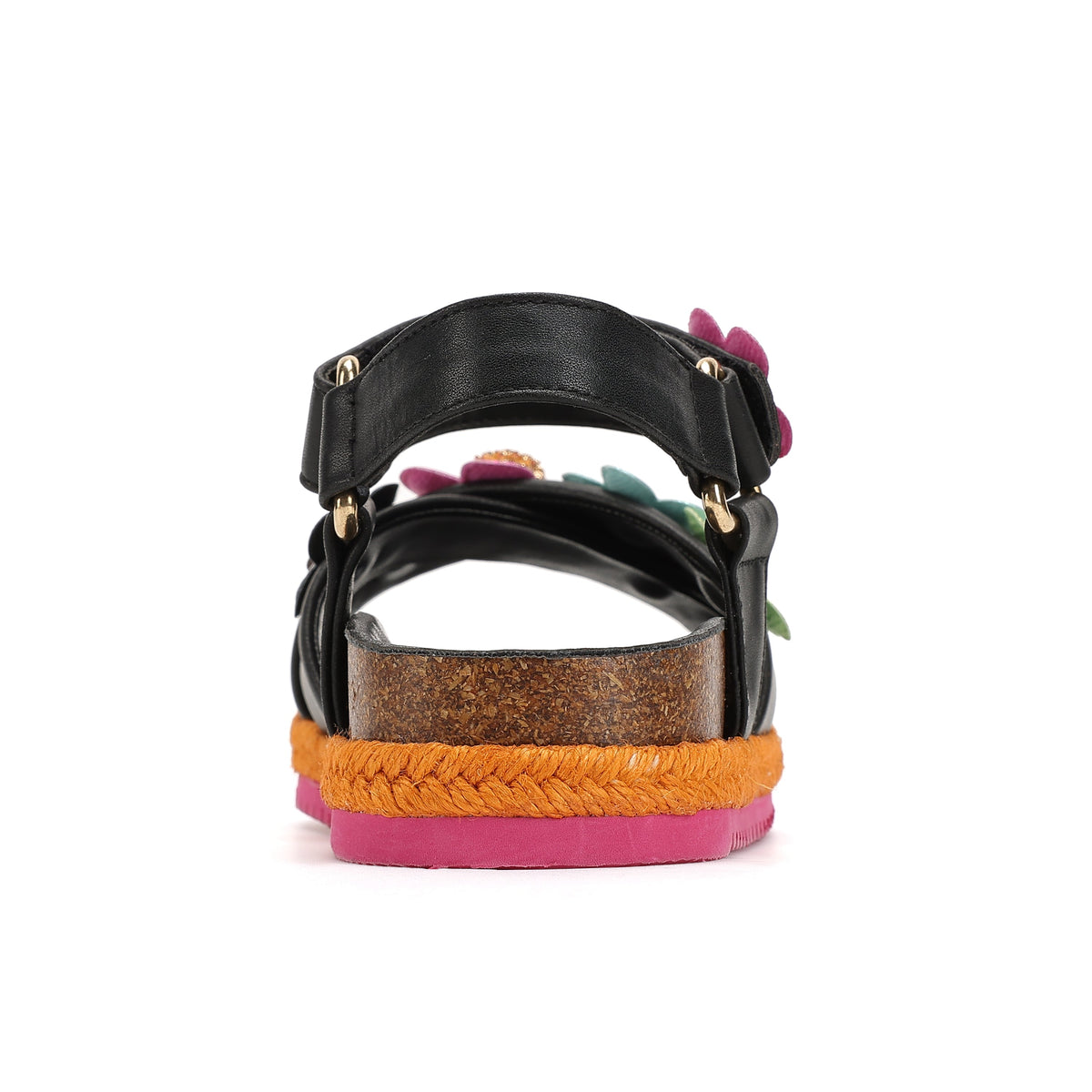 Stride Rite Mini Kensington Flower Sandal  - Big Kid Black Multi