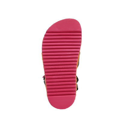 Stride Rite Mini Kensington Flower Sandal  - Big Kid Black Multi