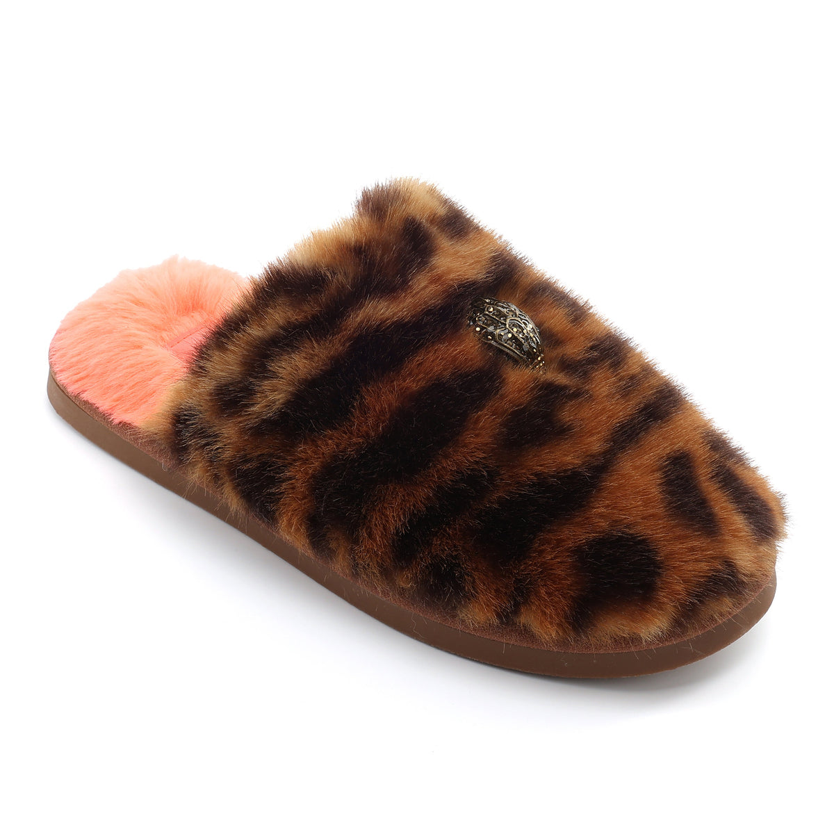 Stride Rite Mini Kensington Slipper - Big Kids Orange Leopard