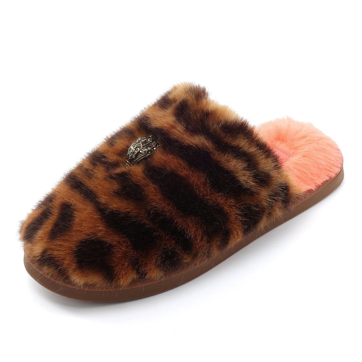 Stride Rite Mini Kensington Slipper - Big Kids Orange Leopard