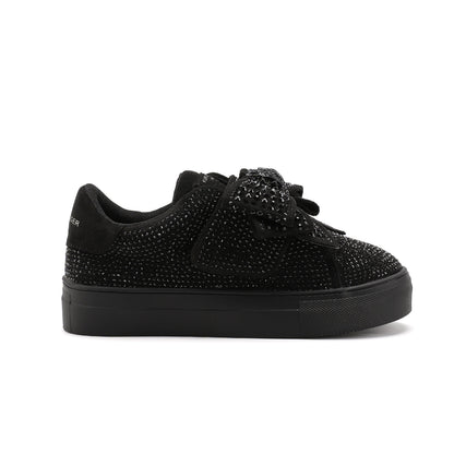 Stride Rite Mini Laney Bow Sneaker - Big Kid Black