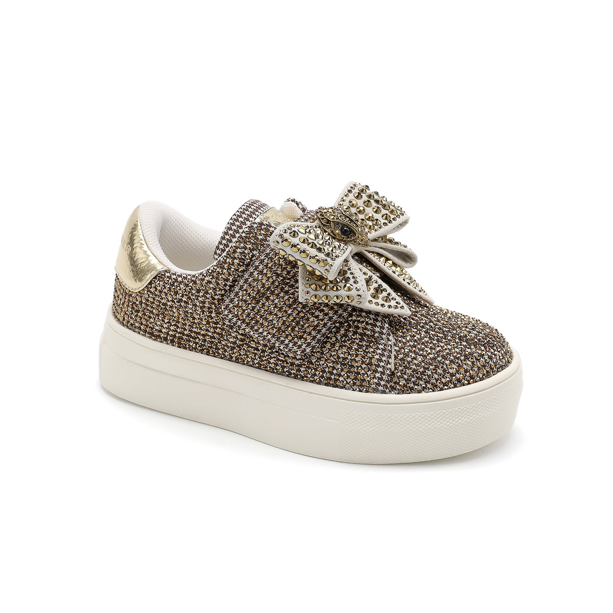 Stride Rite Mini Laney  Bow Sneaker  - Little Kid Beige