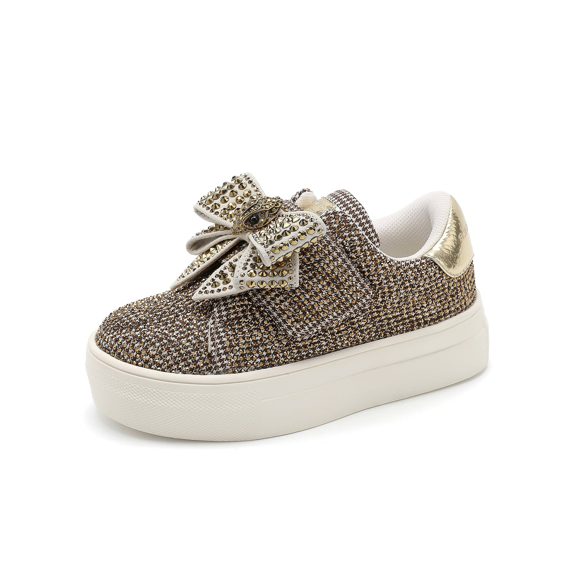 Stride Rite Mini Laney  Bow Sneaker  - Little Kid Beige