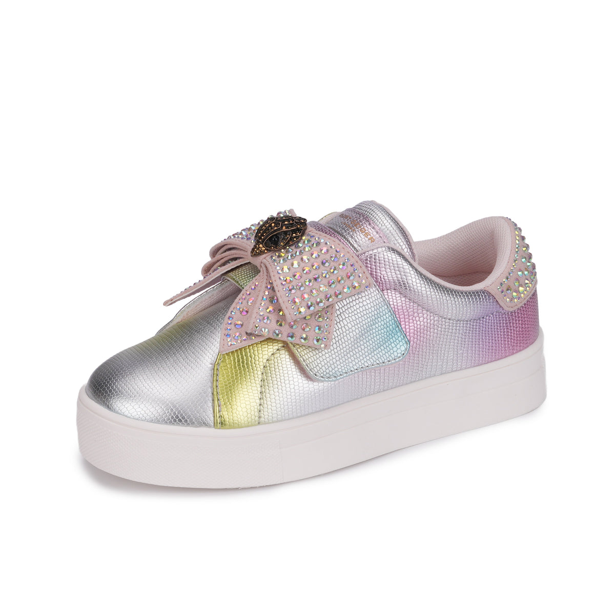 Stride Rite Mini Laney Bow Sneaker - Big Kid Pink Iridescent