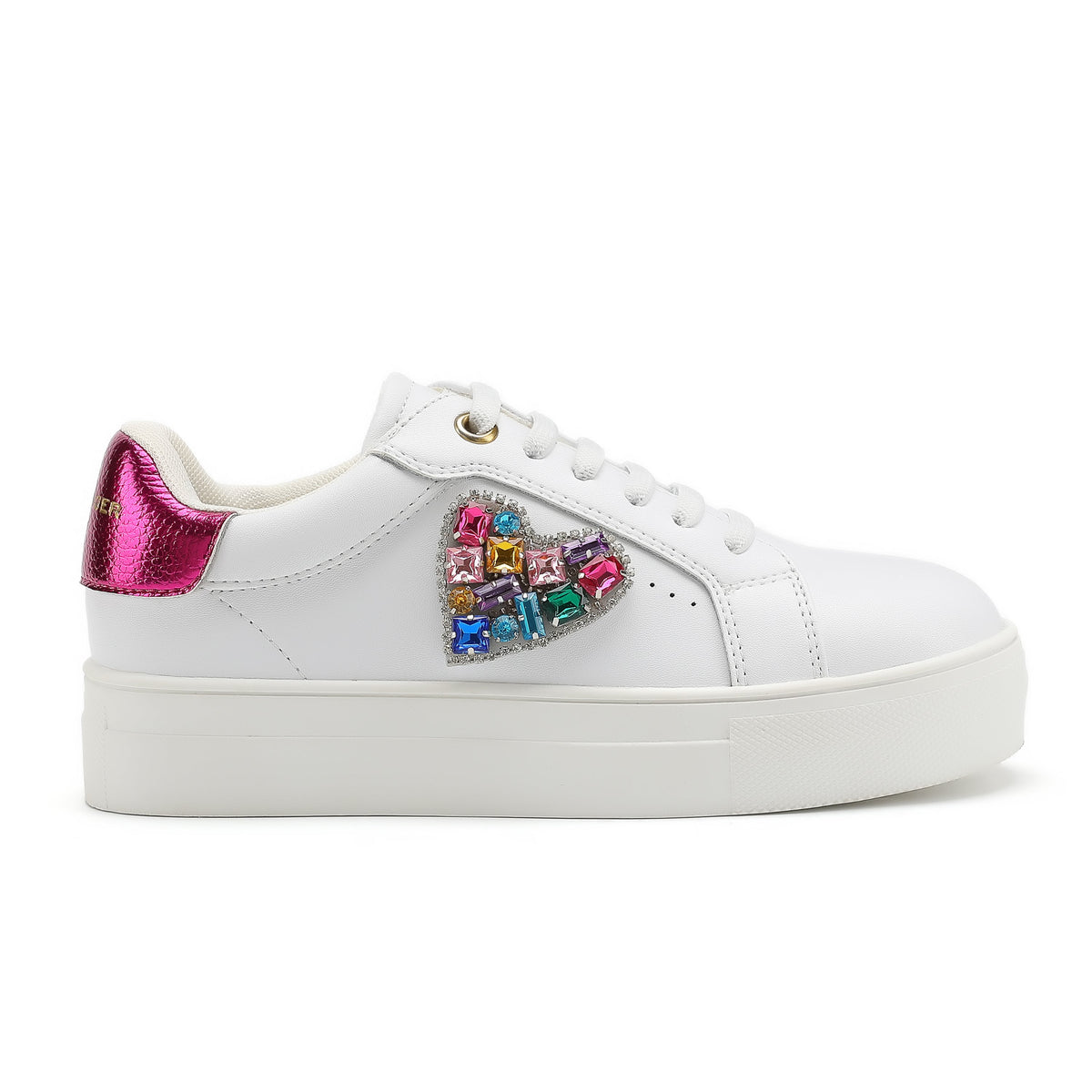 Stride Rite Mini Laney Love Heart Sneaker  - Big Kid White