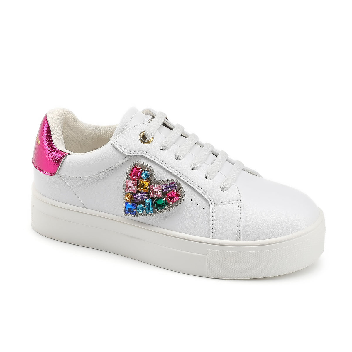Stride Rite Mini Laney Love Heart Sneaker  - Big Kid White