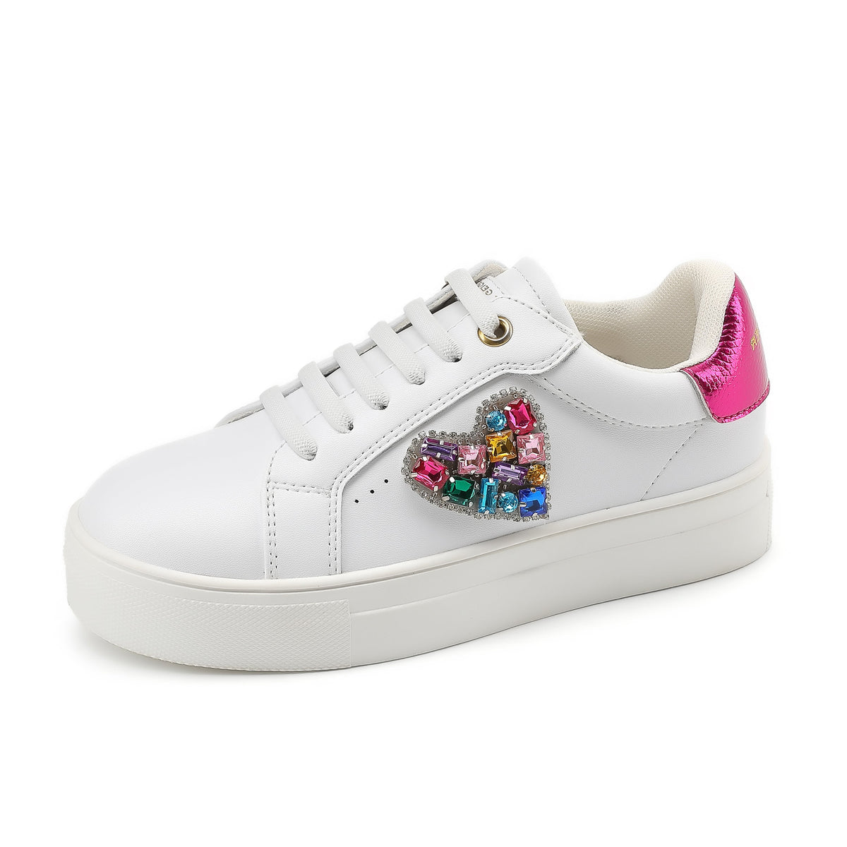Stride Rite Mini Laney Love Heart Sneaker  - Big Kid White