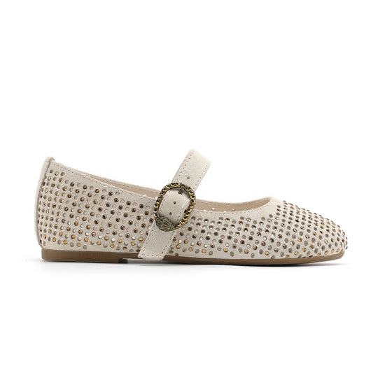 Stride Rite Mini Mayfair Ballet Flat  - Big Kid Bone