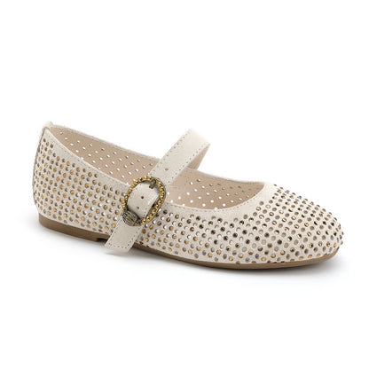 Stride Rite Mini Mayfair Ballet Flat  - Big Kid Bone