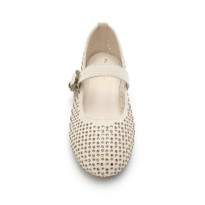 Stride Rite Mini Mayfair Ballet Flat  - Big Kid Bone