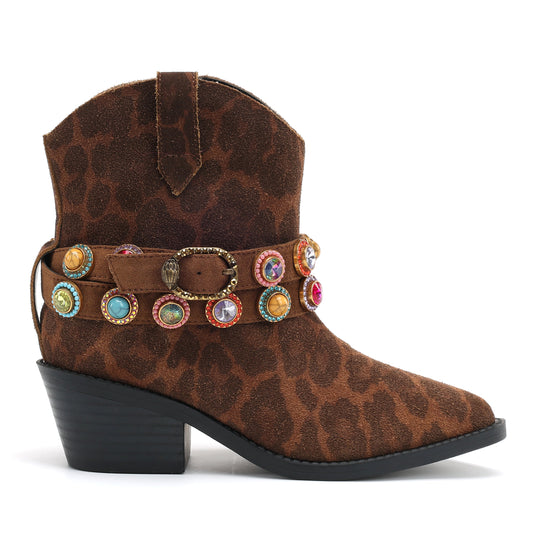 Stride Rite Mini Mayfair Western Boot - Big Kids Brown