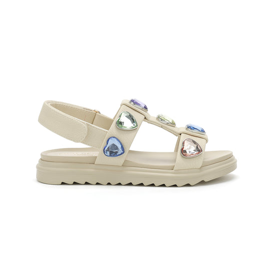 Stride Rite Mini Orson Hearts Sandal  - Big Kid Bone