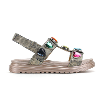 Stride Rite Mini Orson Hearts Sandal  - Big Kid Gold