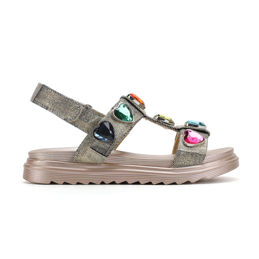 Stride Rite Mini Orson Hearts Sandal  - Big Kid Gold