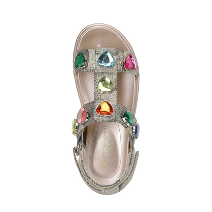 Stride Rite Mini Orson Hearts Sandal  - Big Kid Gold