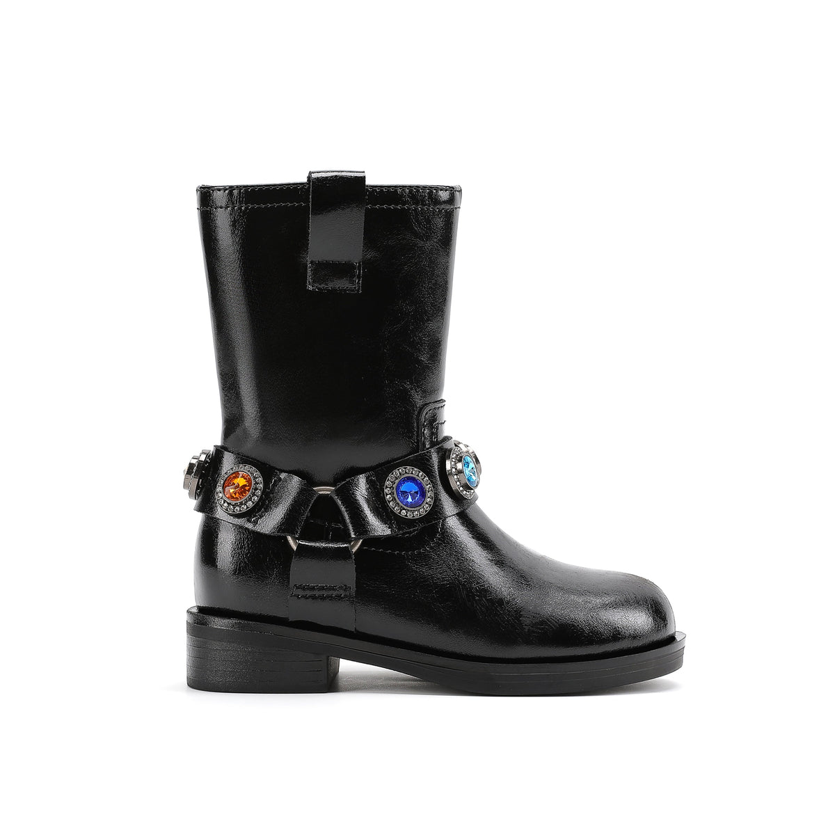 Stride Rite Octavia Pull On Boot - Little Kid Black Multi