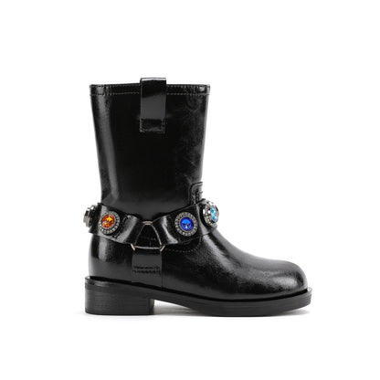 Stride Rite Octavia Pull On Boot - Little Kid Black Multi