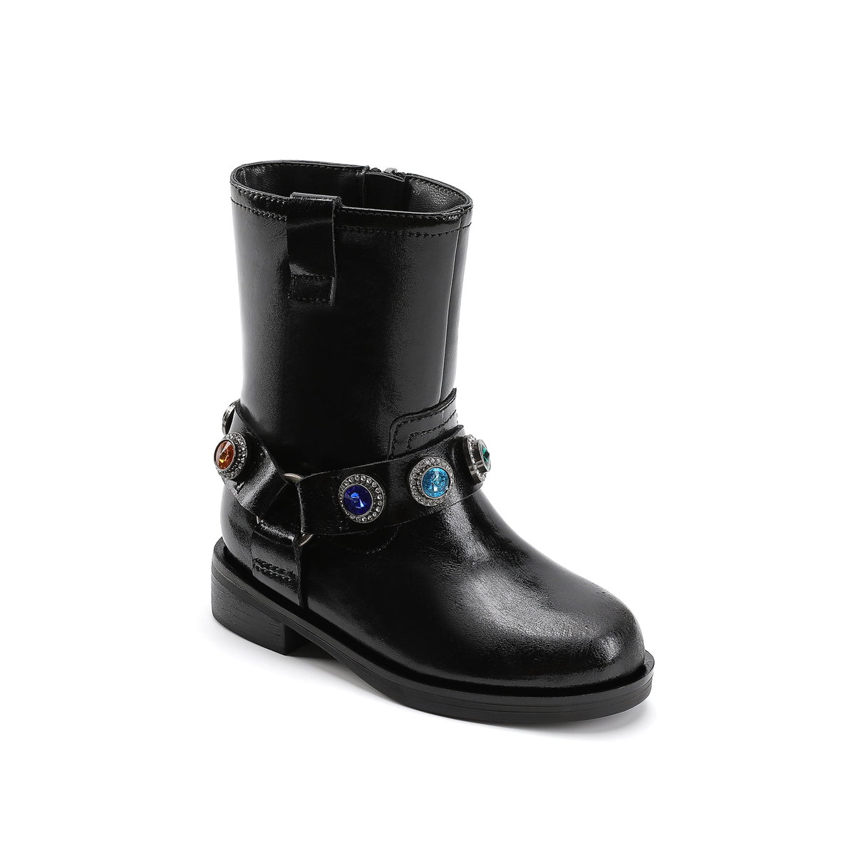 Stride Rite Octavia Pull On Boot - Little Kid Black Multi
