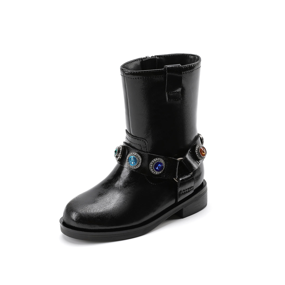 Stride Rite Octavia Pull On Boot - Little Kid Black Multi