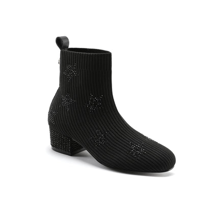 Stride Rite Mini Elmer Star Boot - Big Kid Black