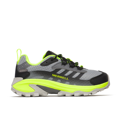 Stride Rite Moab Speed 2 Low Waterproof Sneaker - Big Kid Grey/Black/Citron