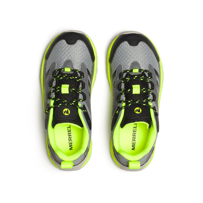 Stride Rite Moab Speed 2 Low Waterproof Sneaker - Big Kid Grey/Black/Citron