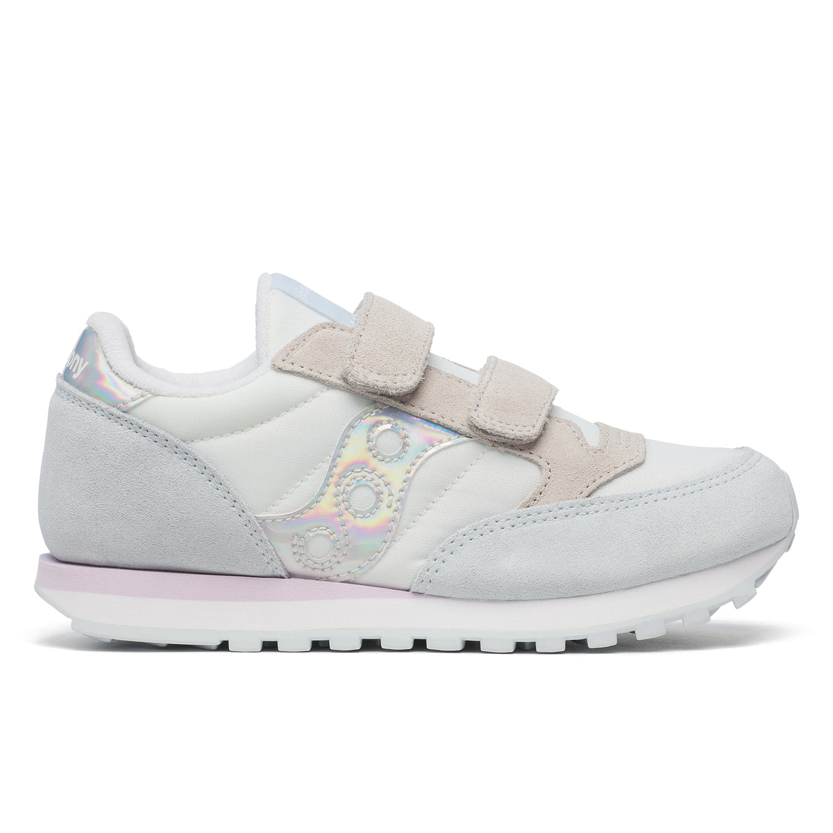 Stride Rite Jazz Double Hook & Loop Sneaker - Big Kid White/Blue
