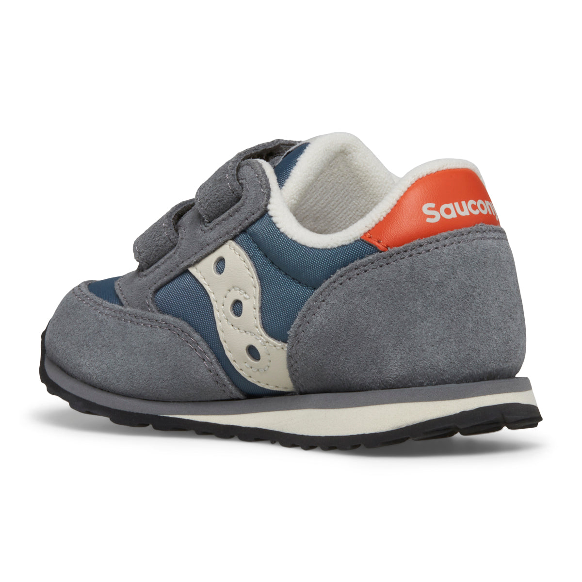 Stride Rite Jazz Hook & Loop Sneaker - Little Kid Grey/Blue/Orange