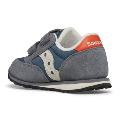 Stride Rite Jazz Hook & Loop Sneaker - Little Kid Grey/Blue/Orange