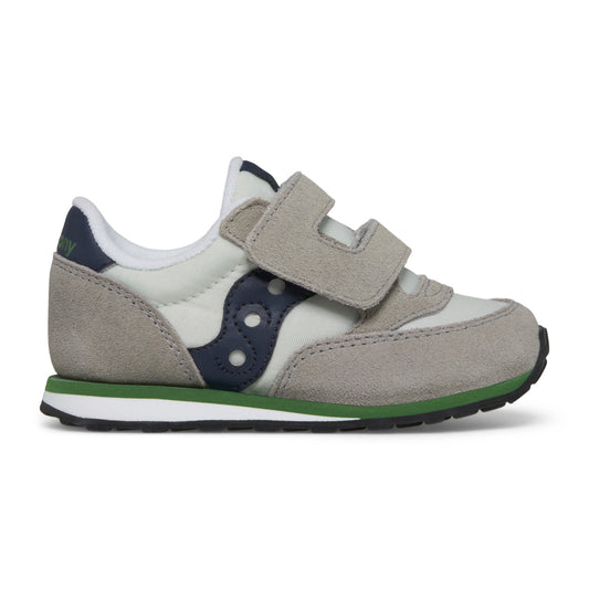 Stride Rite Jazz Hook & Loop Sneaker - Little Kid Grey/Navy/Green