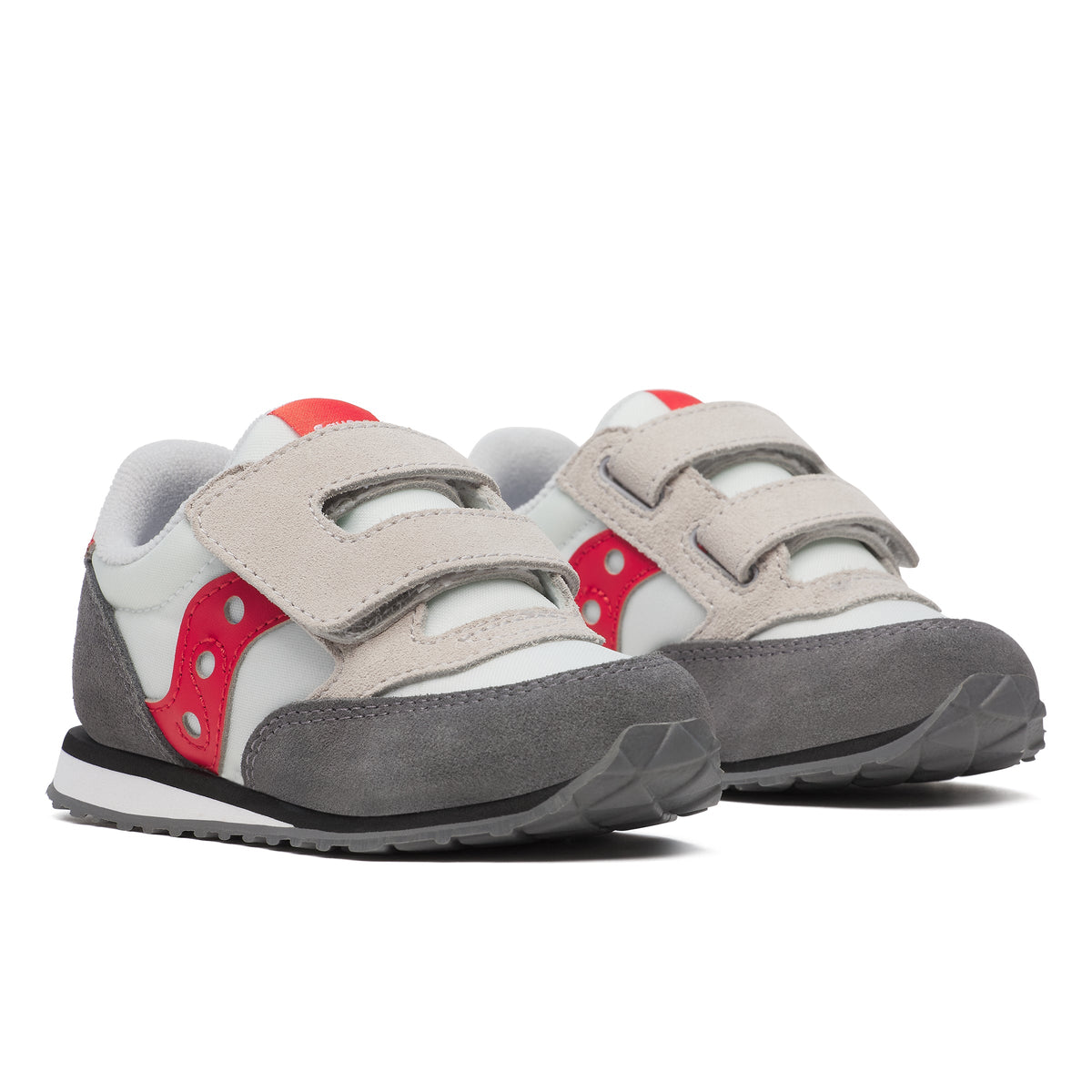 Stride Rite Jazz Hook & Loop Sneaker - Little Kid White/Grey/Red
