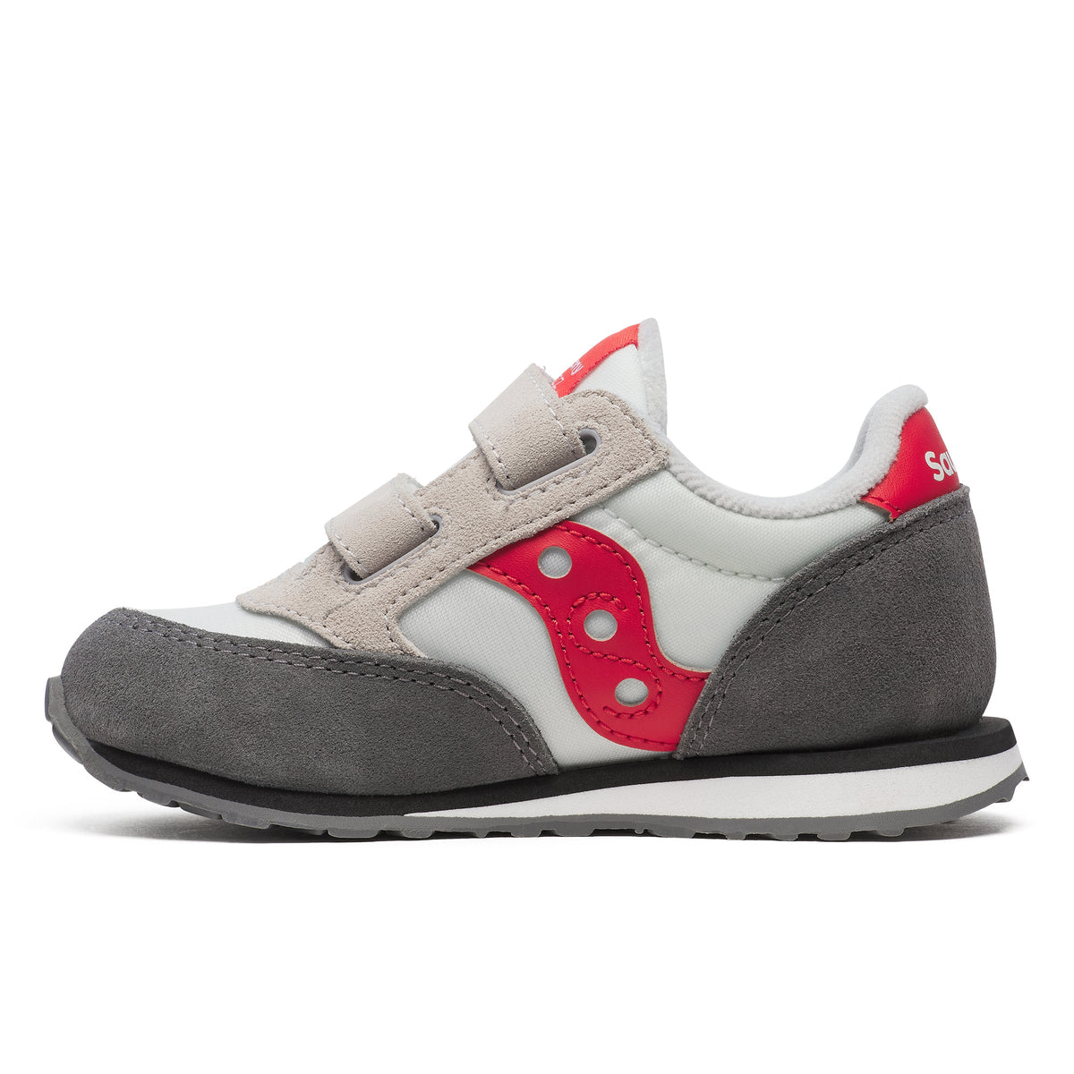 Stride Rite Jazz Hook & Loop Sneaker - Little Kid White/Grey/Red