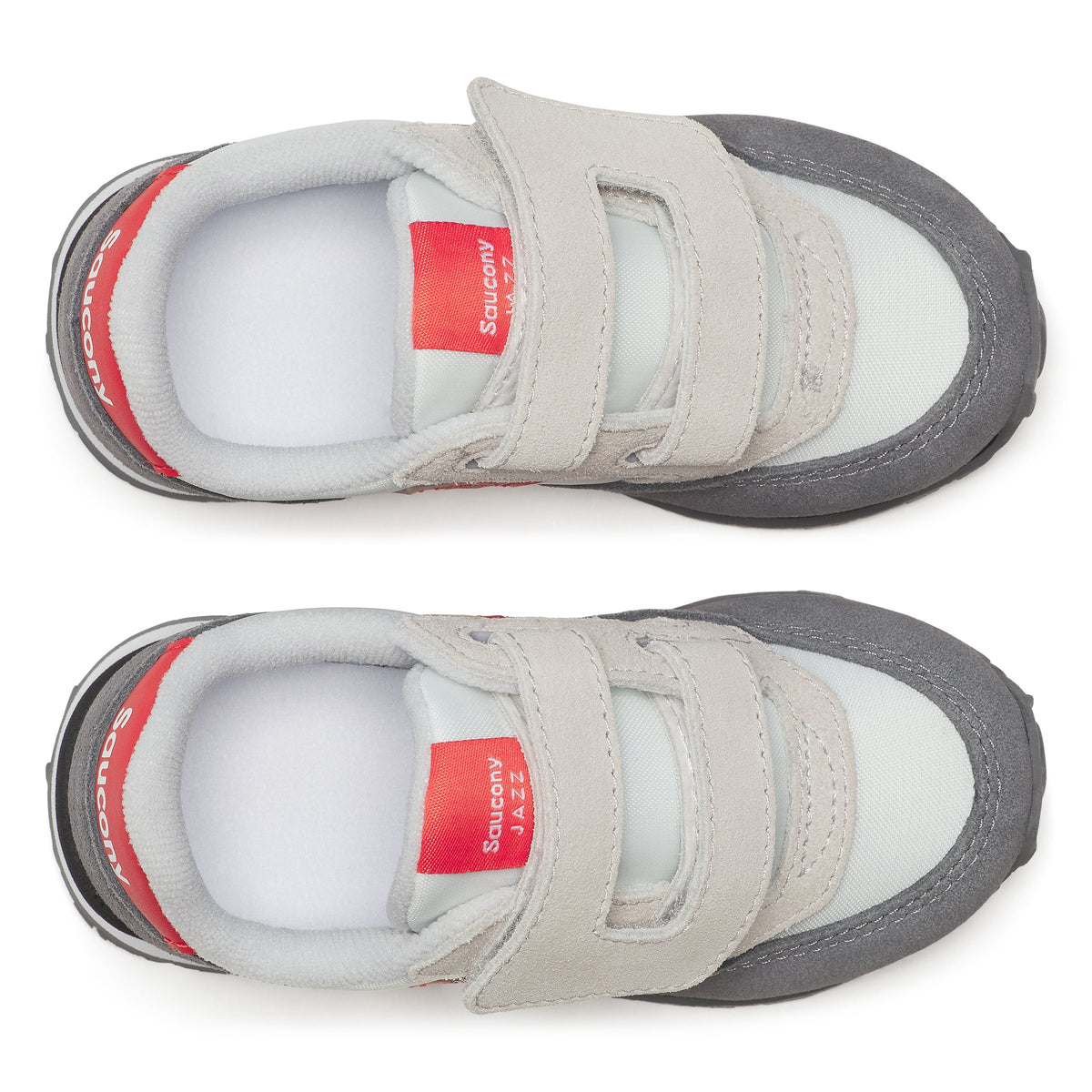 Stride Rite Jazz Hook & Loop Sneaker - Little Kid White/Grey/Red