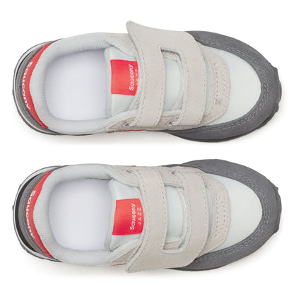 Stride Rite Jazz Hook & Loop Sneaker - Little Kid White/Grey/Red