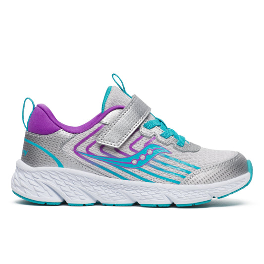 Stride Rite Wind 3.0 A/C Sneaker - Big Kid Silver/Turq