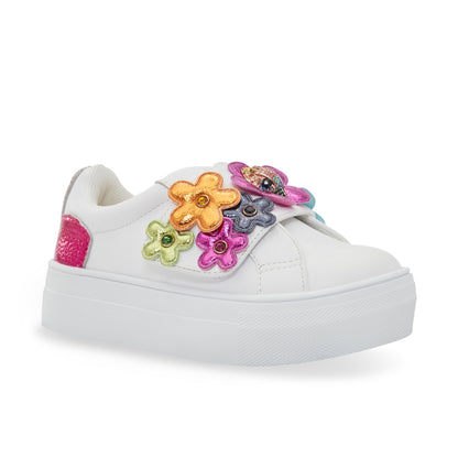 Stride Rite Mini Flower Petal Sneaker - Little Kid White/Multi
