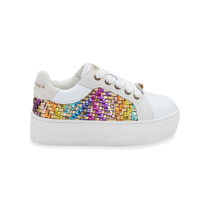 Stride Rite Mini Kensington Sneaker - Big Kid White Gold