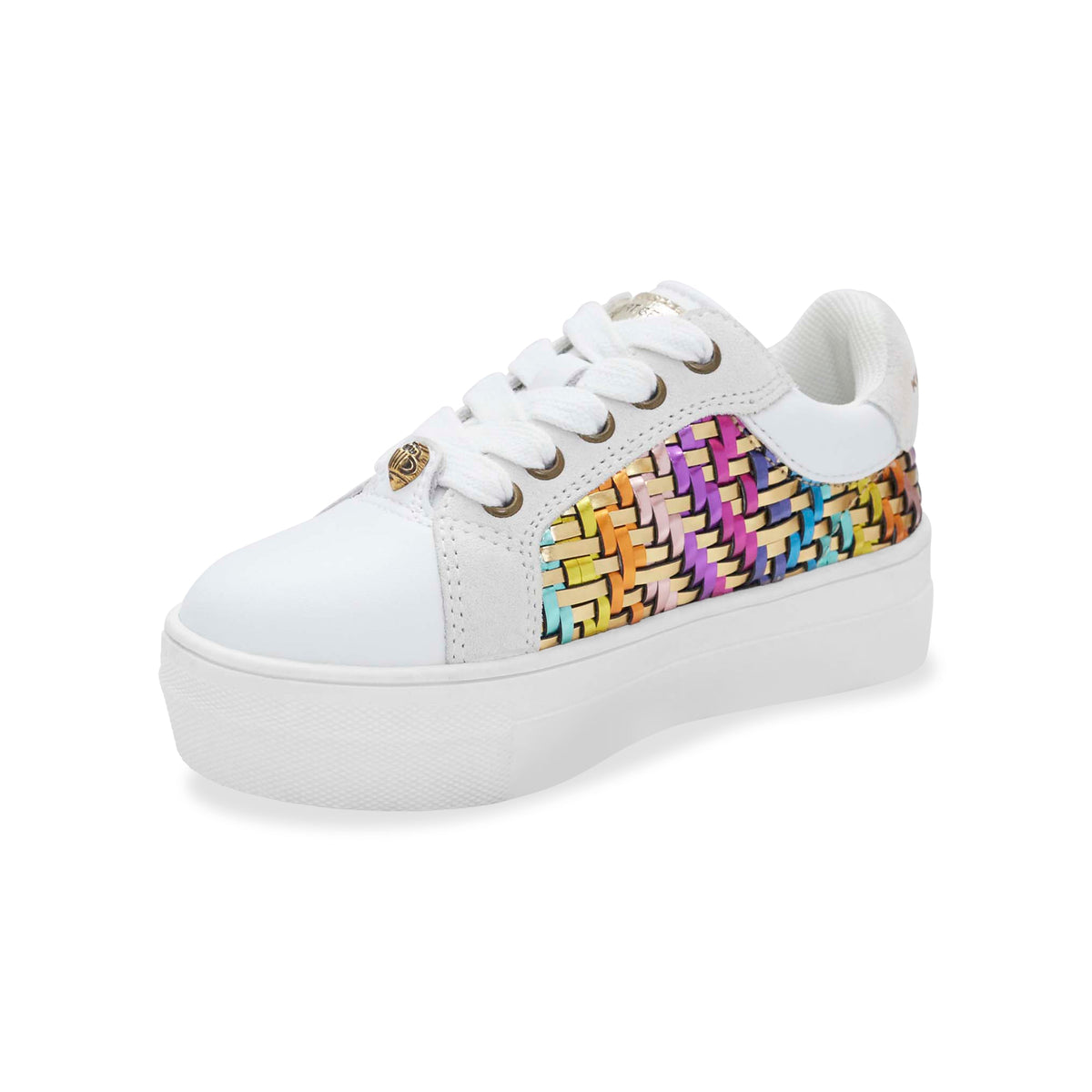 Stride Rite Mini Kensington Sneaker - Big Kid White Gold