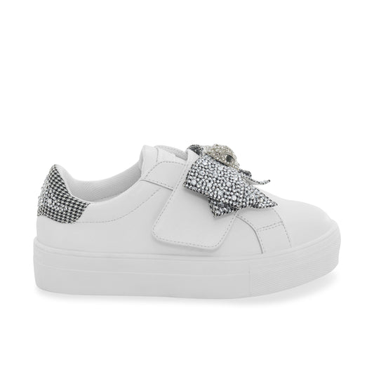 Stride Rite Mini Laney Bow Sneaker - Little Kid White