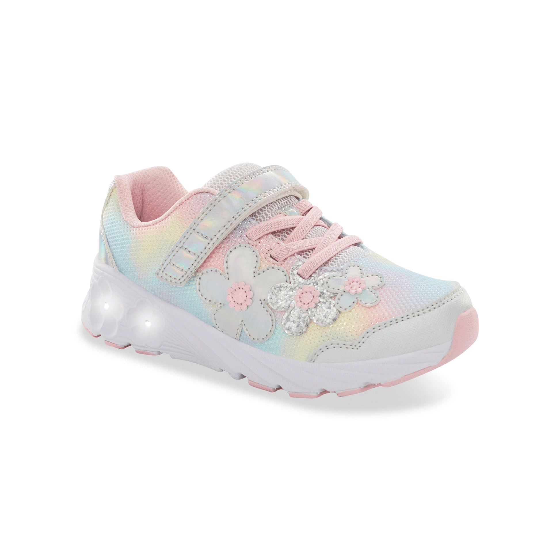 Stride Rite Lighted Glimmer 2.0 Sneaker Adaptable - Big Kid Rainbow
