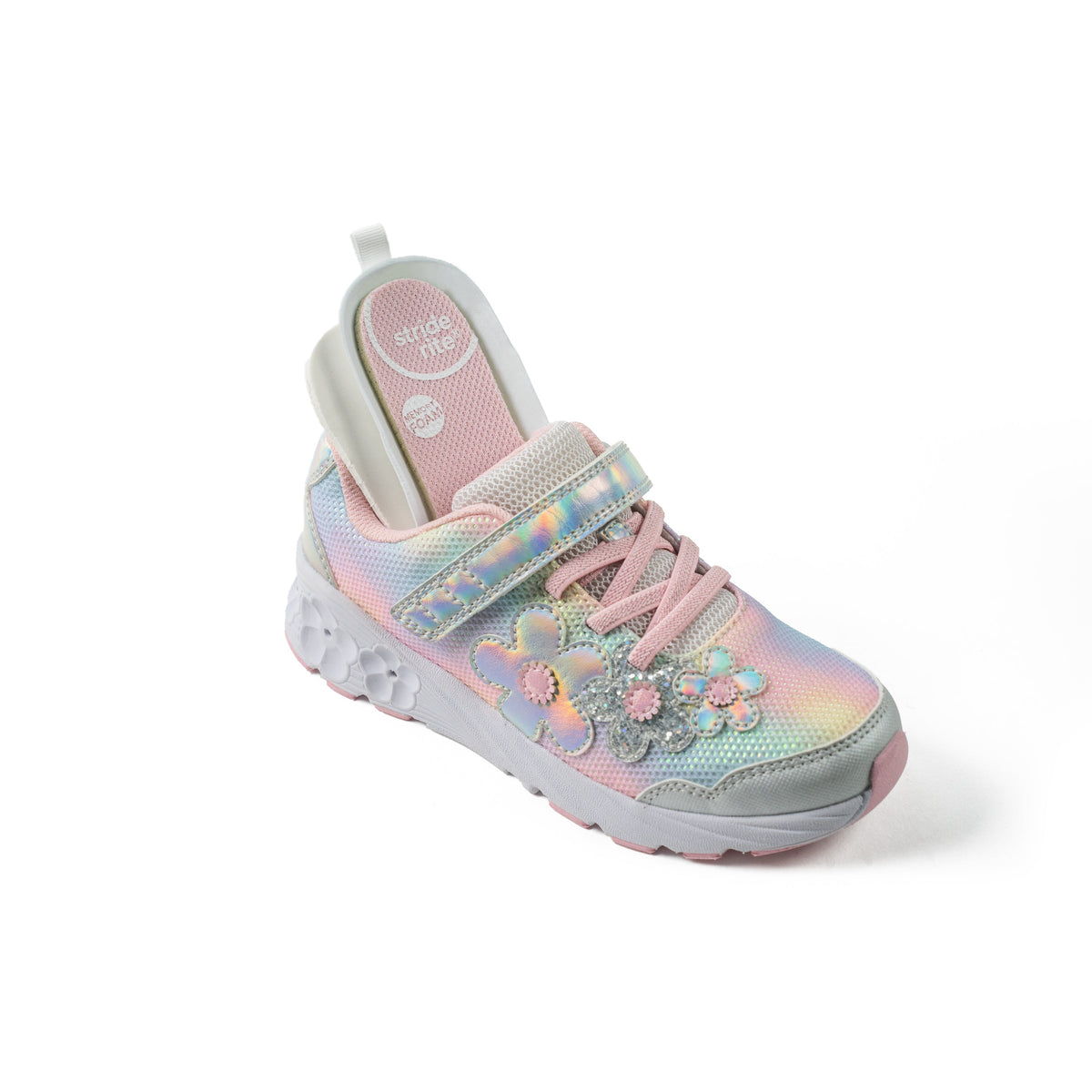 Stride Rite Lighted Glimmer 2.0 Sneaker Adaptable - Big Kid Rainbow