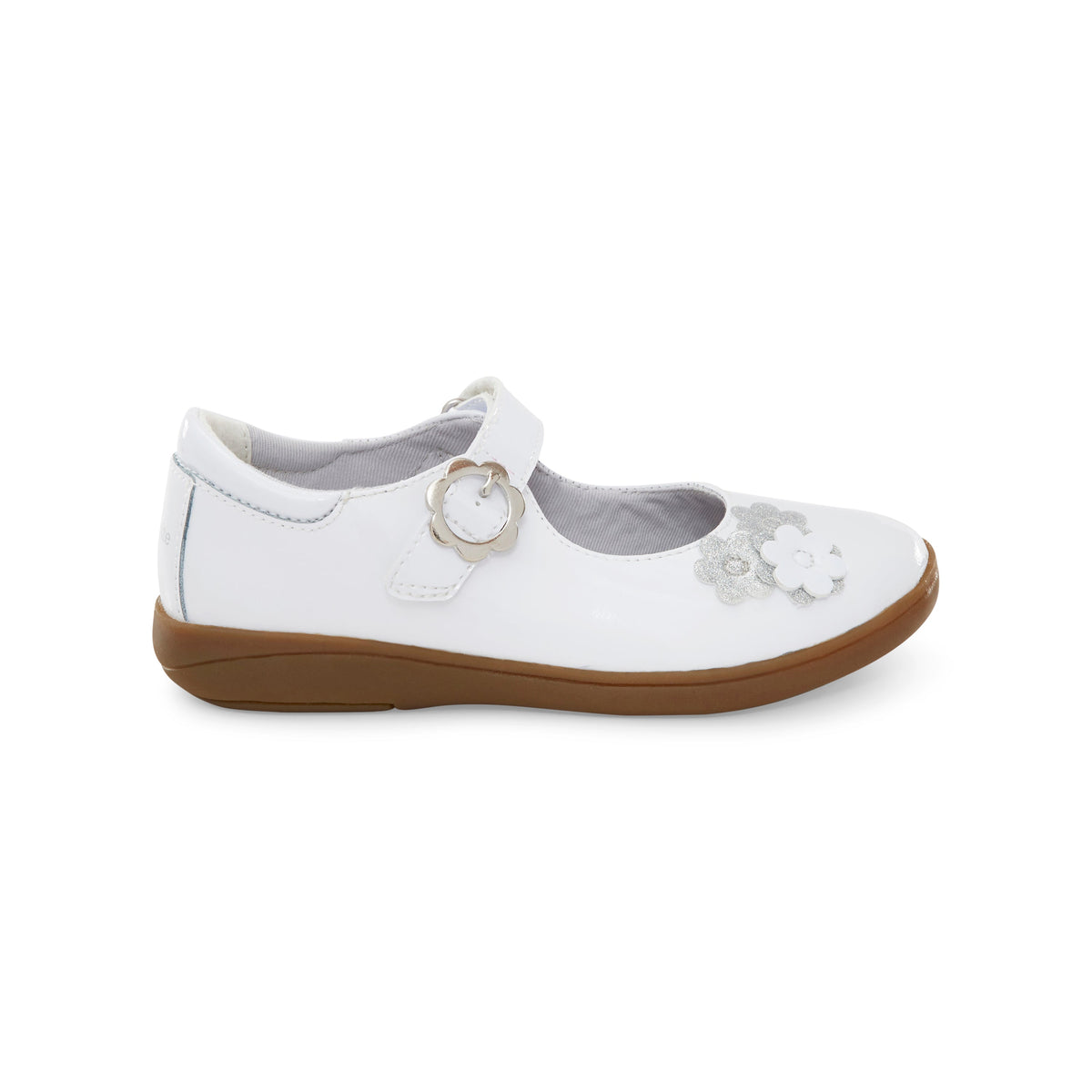 Stride Rite Holly Mary Jane - Big Kid White Patent