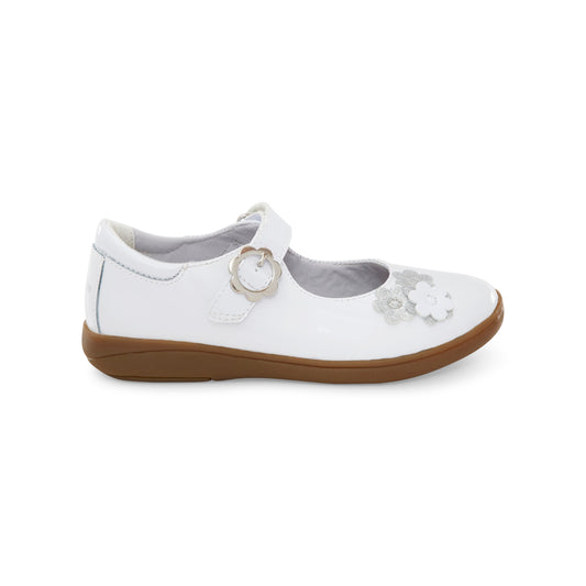 Stride Rite Holly Mary Jane - Big Kid White Patent