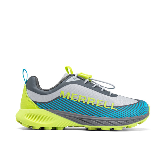 Stride Rite Copter Peak Sneaker - Big Kid Grey/Lime