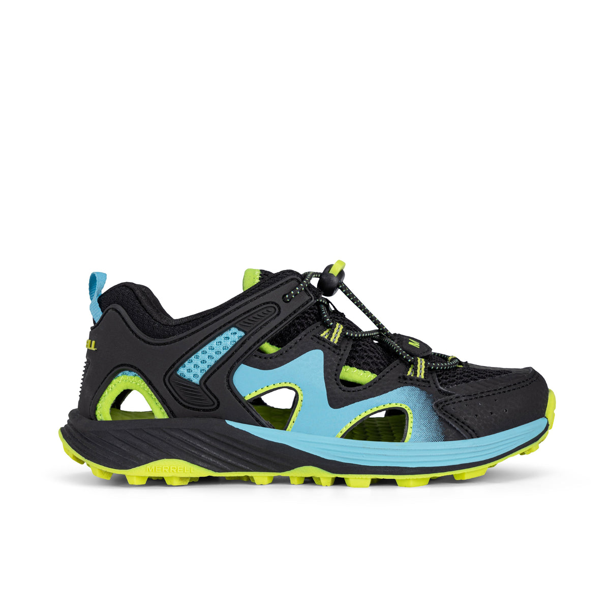 Stride Rite Hydro Force Sneaker - Big Kid Black/Blue/Lime