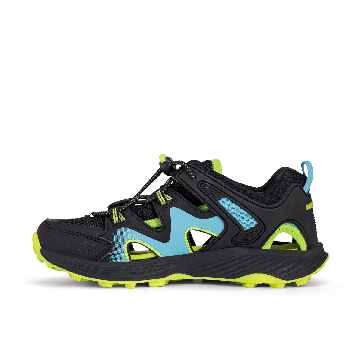 Stride Rite Hydro Force Sneaker - Big Kid Black/Blue/Lime